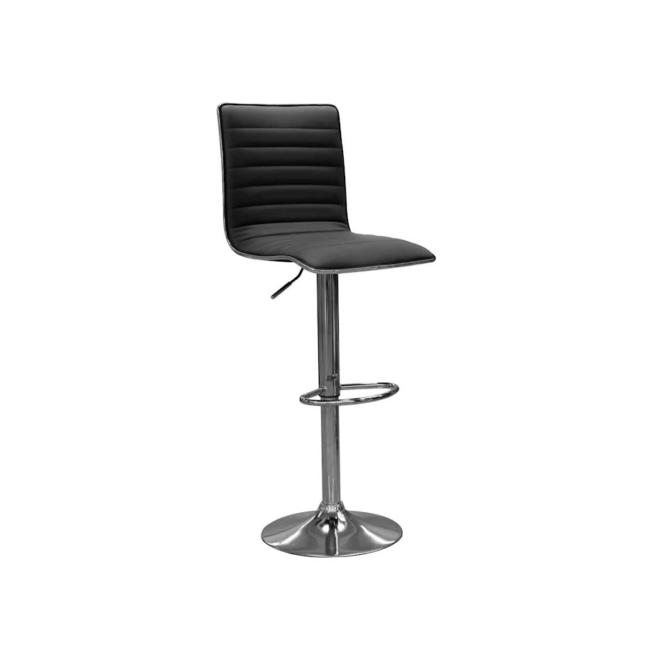 Exotic Designs Chrome Frame Barstool Black
