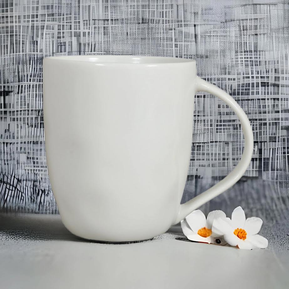 Kitchen Life 300ml Ceramic Coffee Mug White