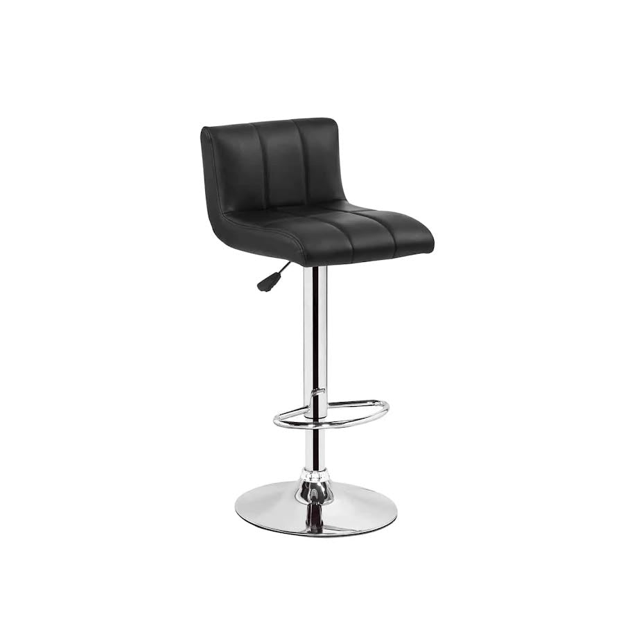 Exotic Designs Short Back Barstool Black