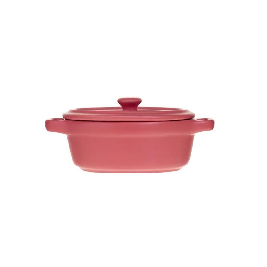 Five Mini Oval Casserole Dish - Red
