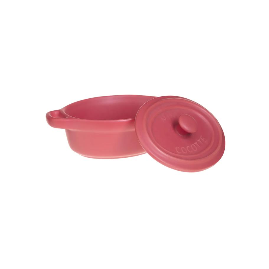 Five Mini Oval Casserole Dish - Red