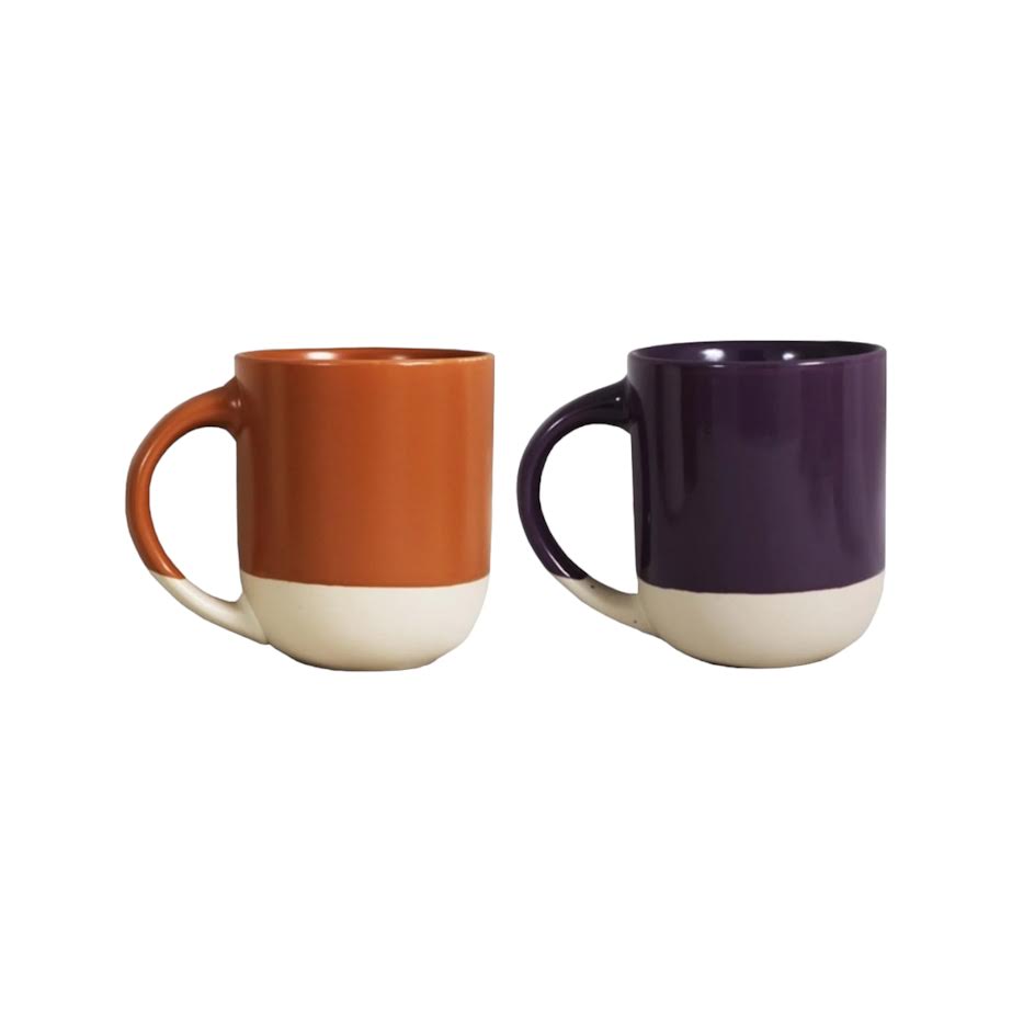 Kitchen Life 4 Piece Ceramic 350ml Mug Set Assorted