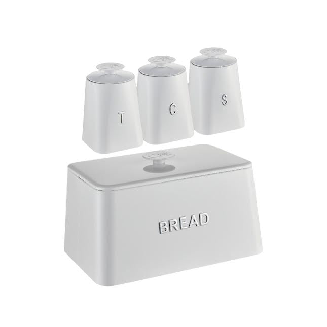 CH 4 Piece Opulence Canister Set White