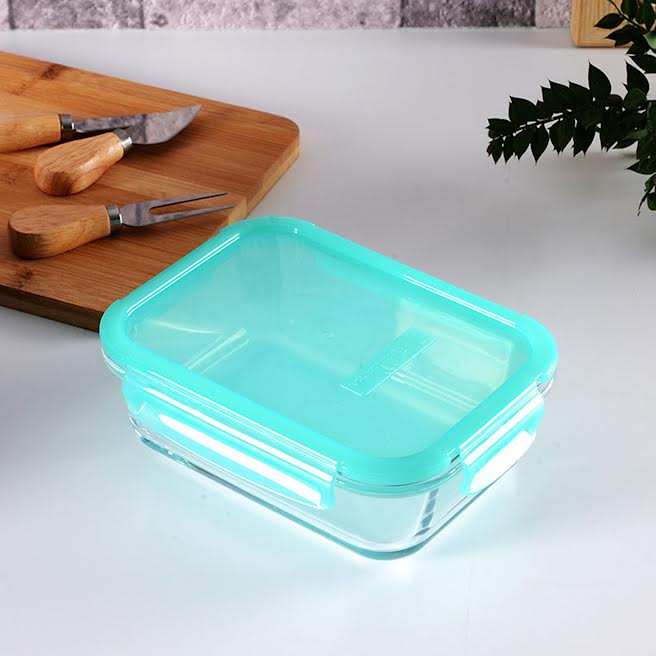 Pasabahce Snowbox 1Lt Cliplock Storage Bowl Green
