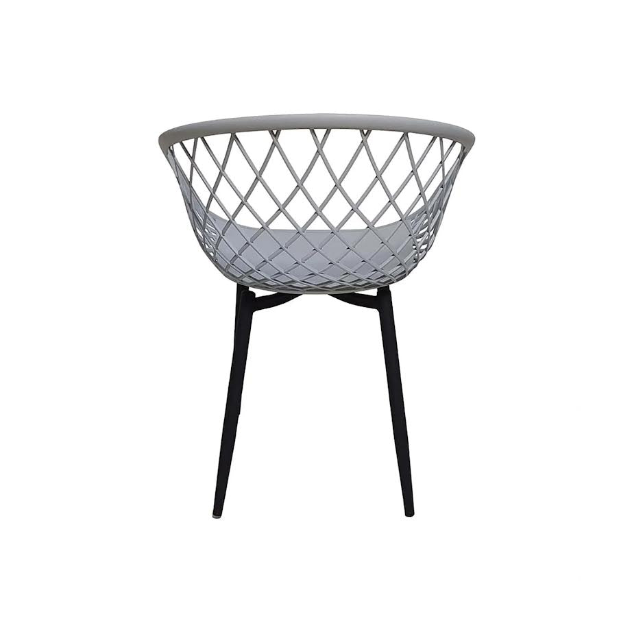 Exotic Designs Shell Chair White with Black Legs