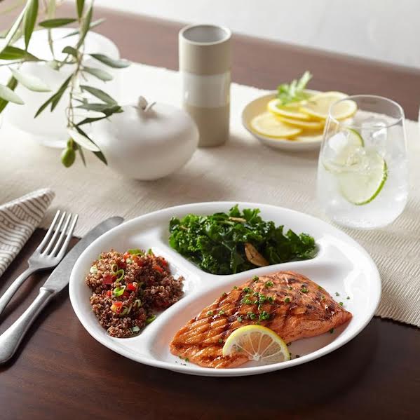 Corelle Winter Frost 26cm 3 Division Plate White