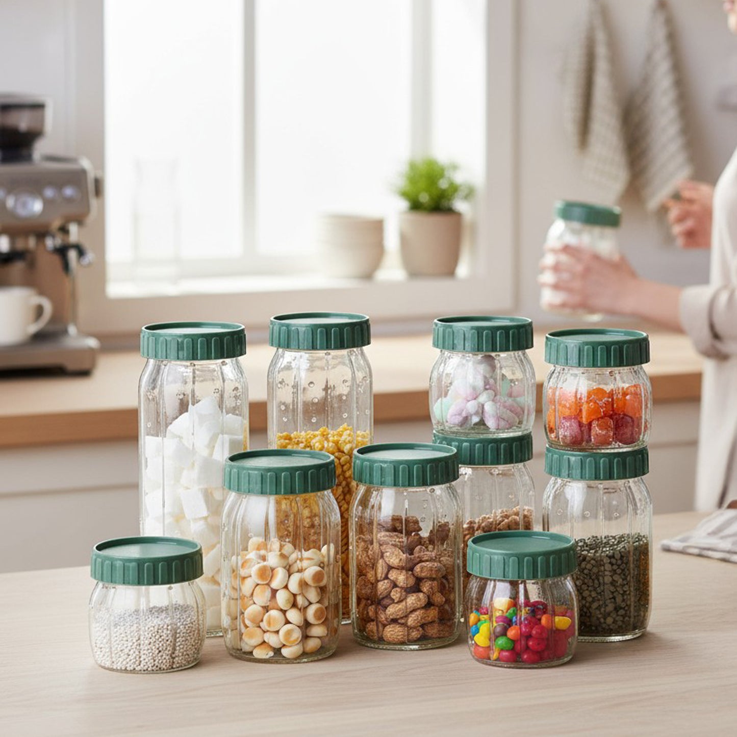 Kitchen Life 10 Piece Canister Set Clear