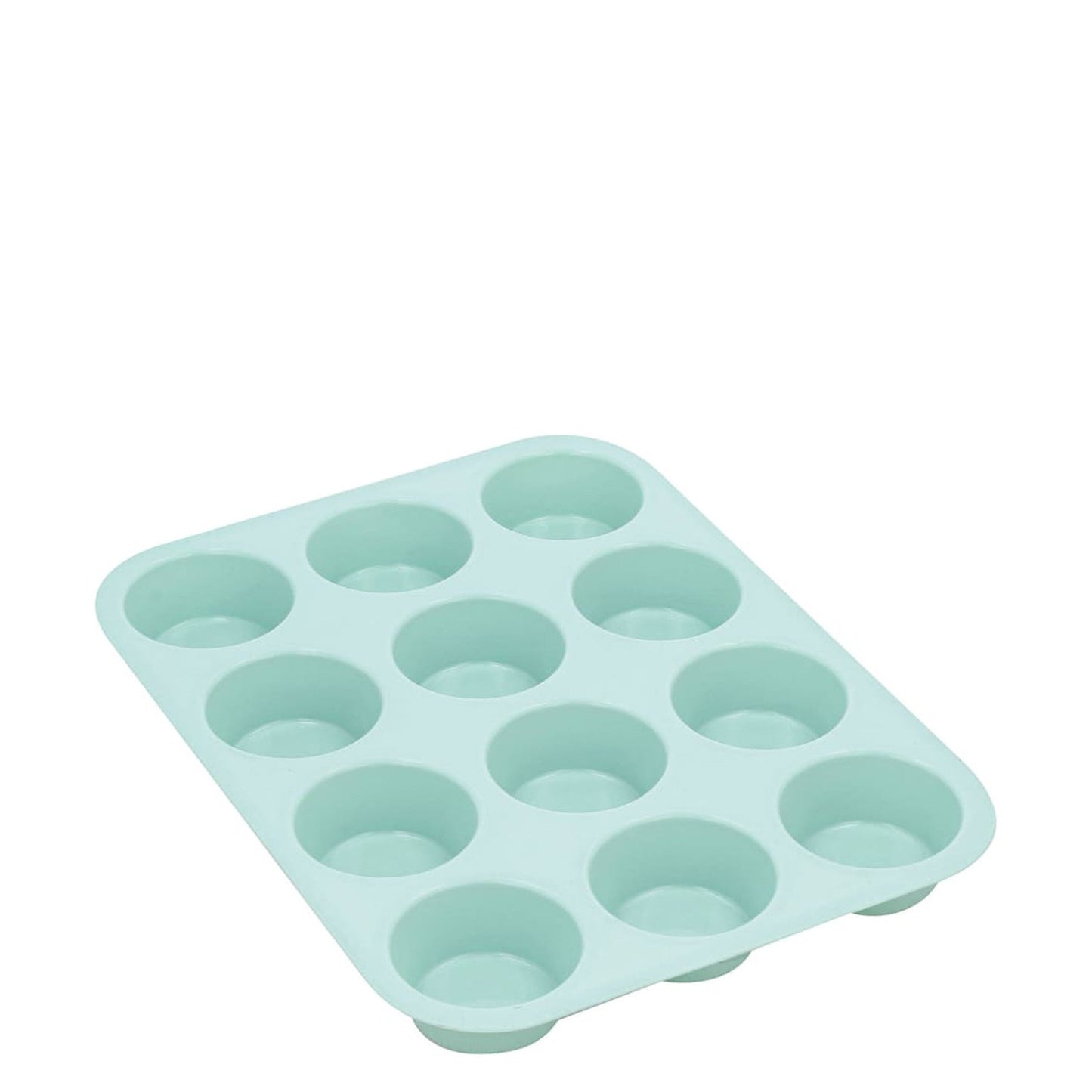 Kitchen Inspire 12 Hole Silicone Muffin Pan Blue