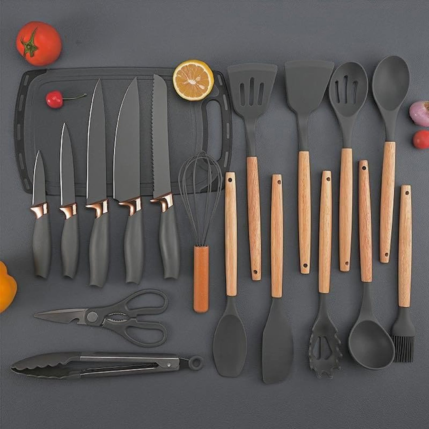 CH 19 Piece Cooking Utensils Set Grey