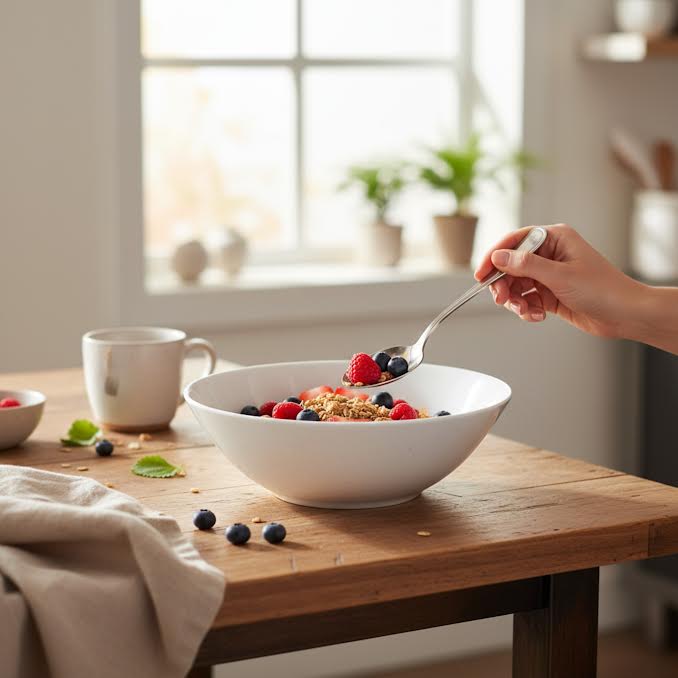 Rolux Opal 4 Piece Cereal Bowl Set White