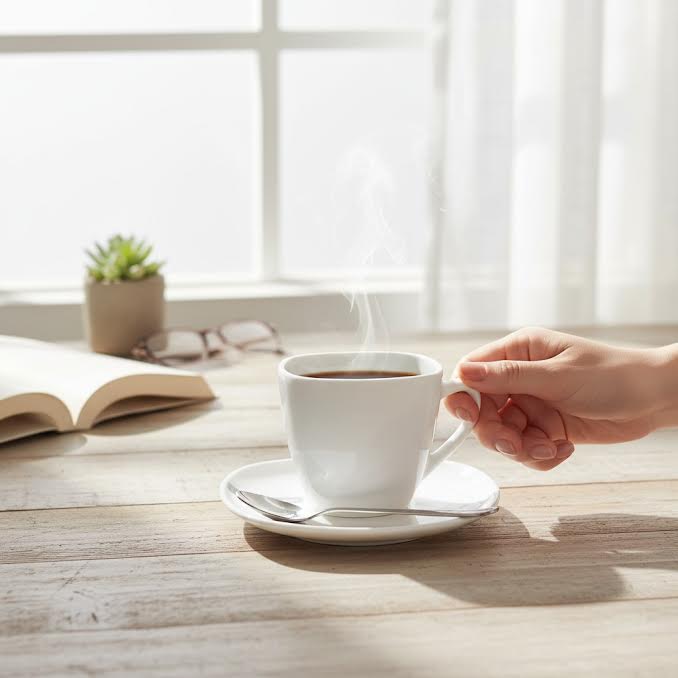 Rolux Opal 4 Piece Cup & Saucer Set White