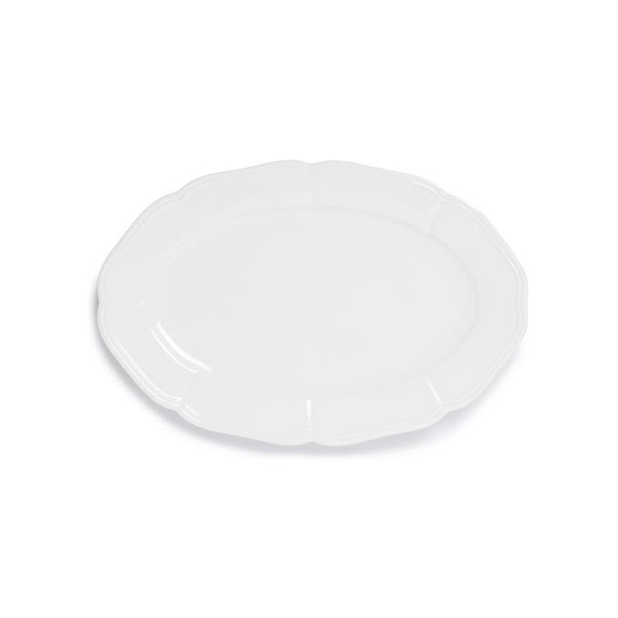 JAN Maison Blanche 41cm Baroque Oval Platter White