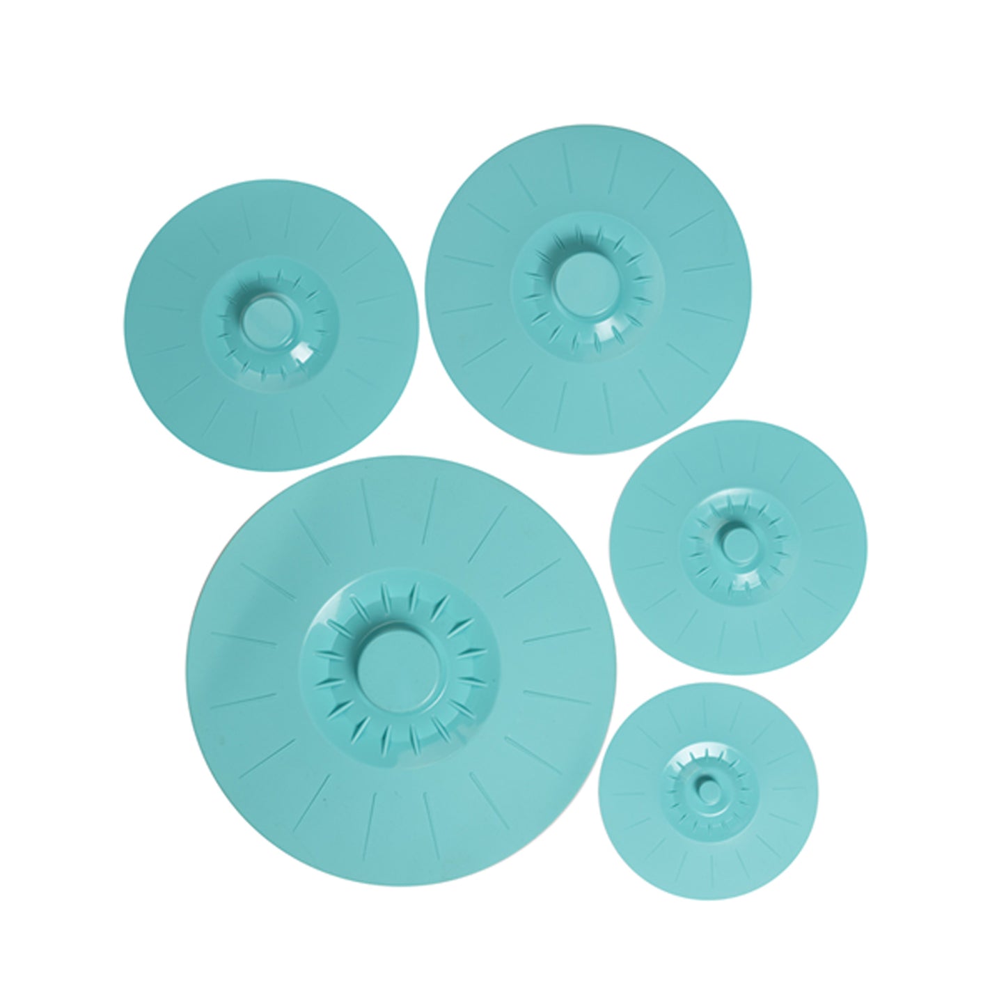 Kitchen Junkies 5 Piece Silicone Super Lid Set Blue