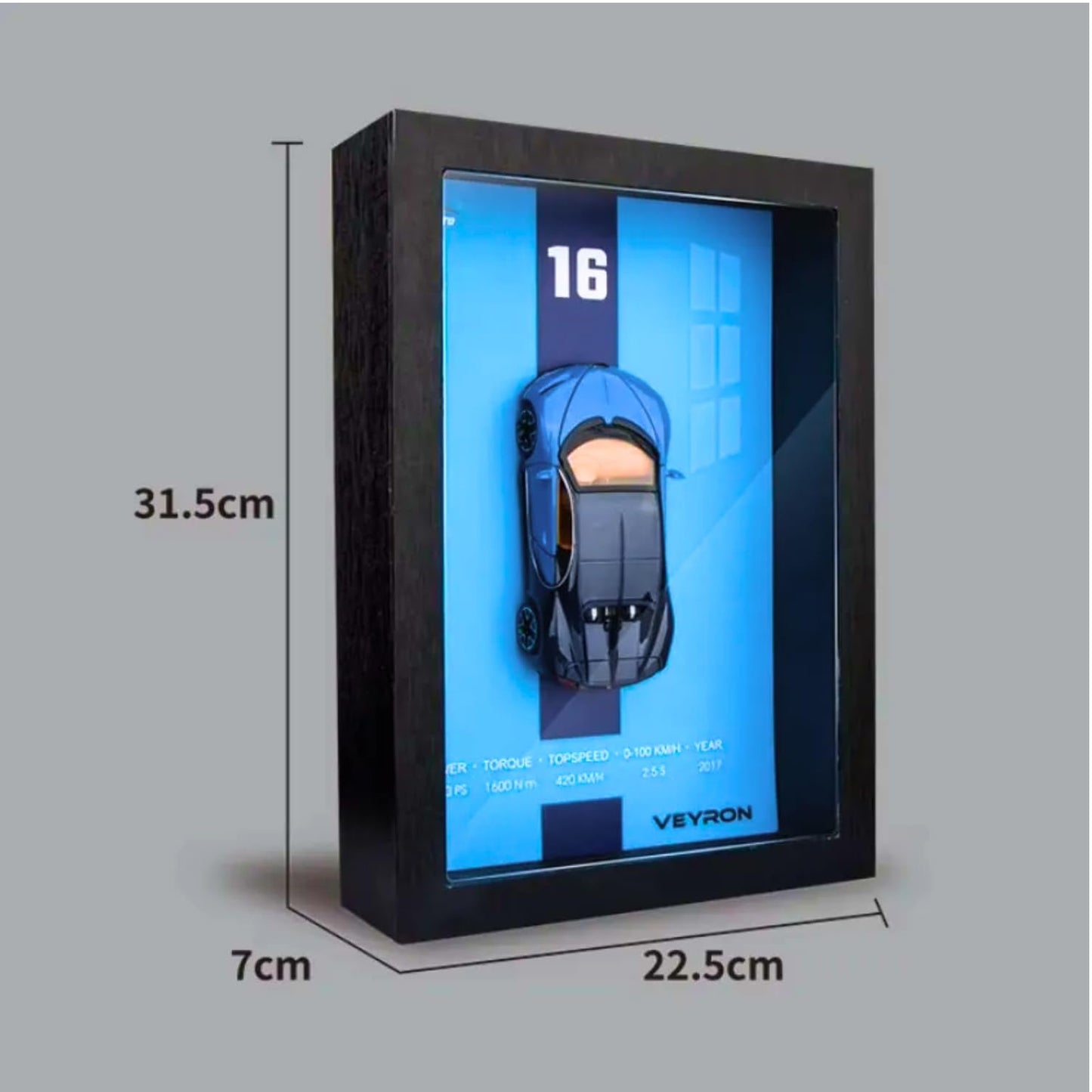 Die Cast Car Model Frame Blue