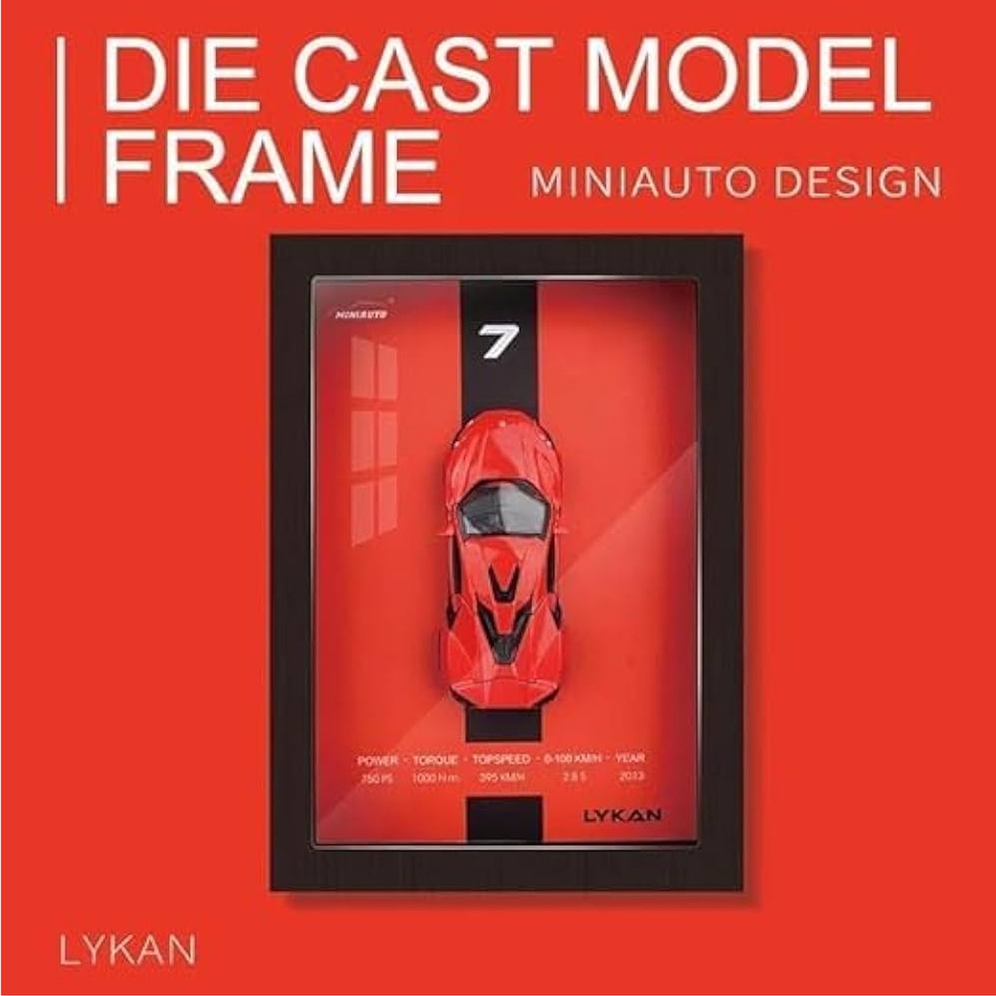 Die Cast Car Model Frame Red