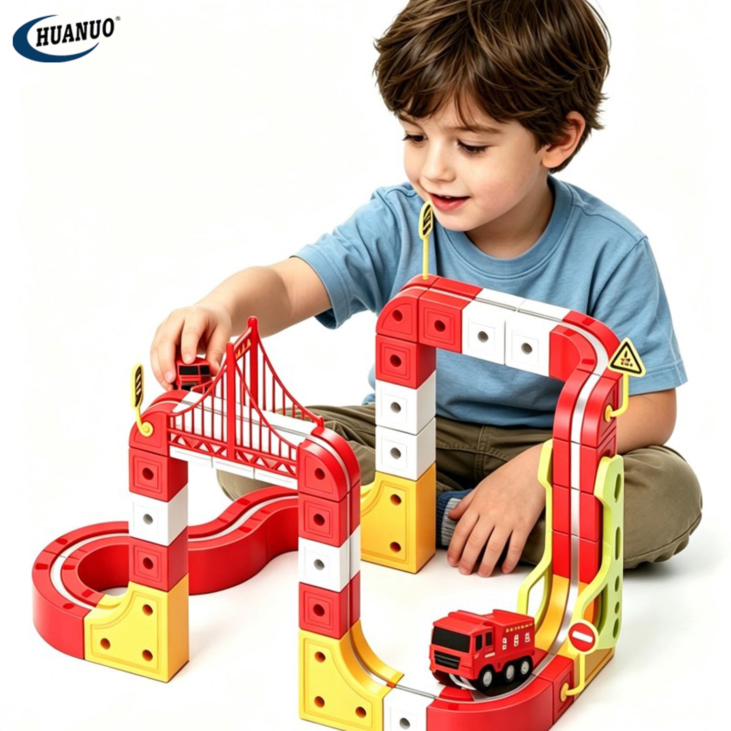DIY Magnetic Fire Truck Multicoloured