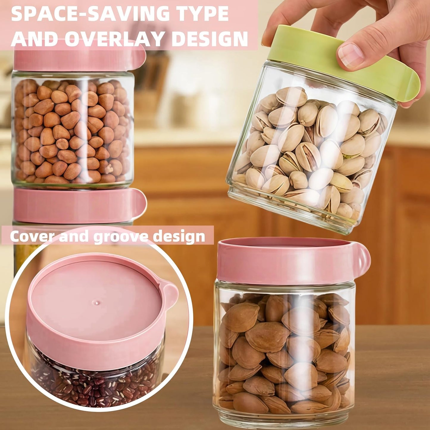 Kitchen Life 3 Piece Canister Set Multicoloured