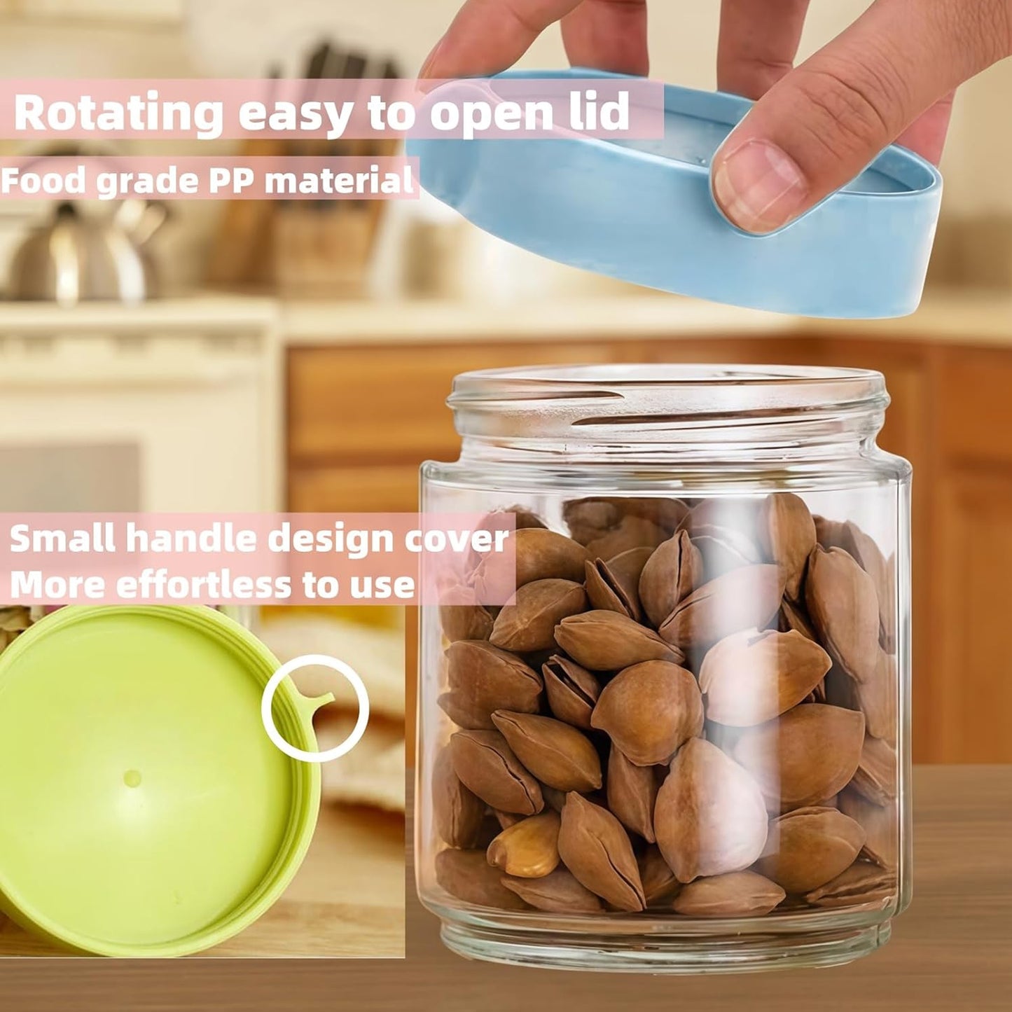 Kitchen Life 3 Piece Canister Set Multicoloured