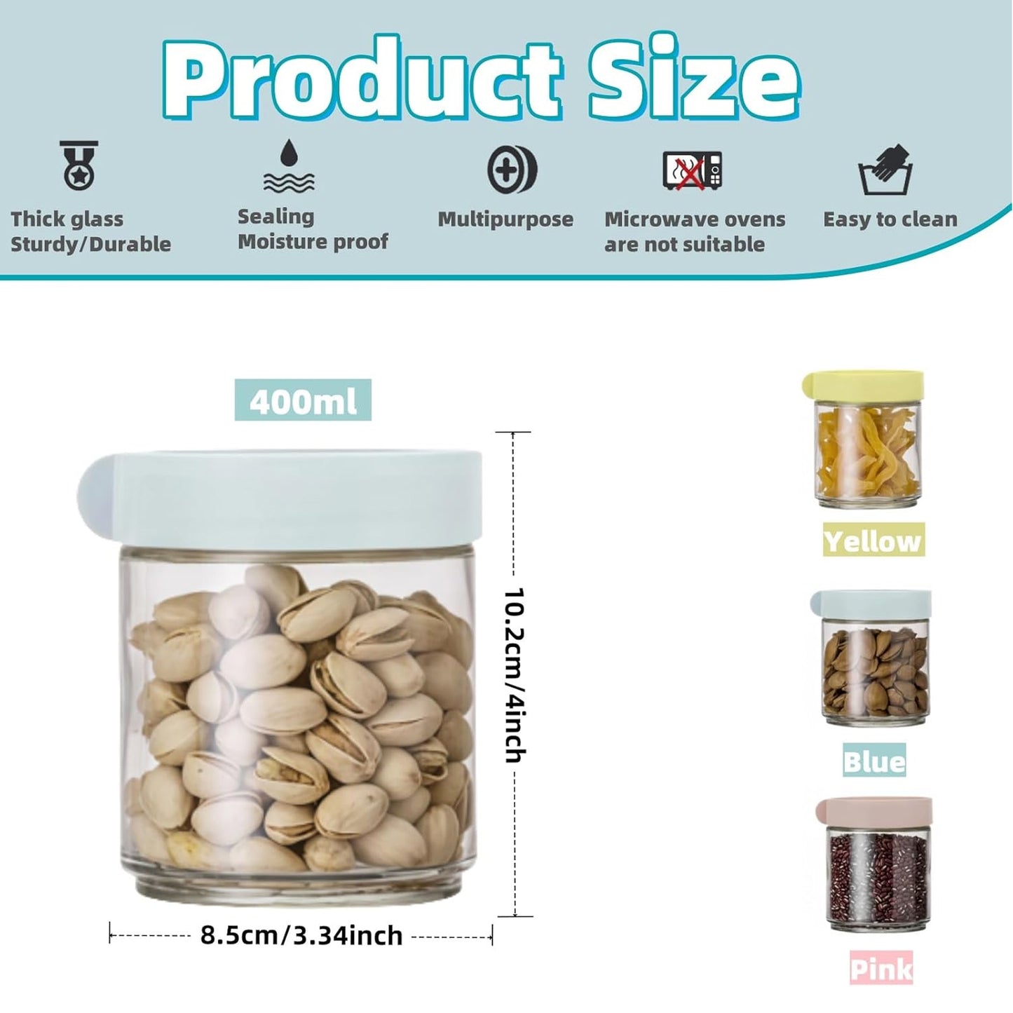 Kitchen Life 3 Piece Canister Set Multicoloured