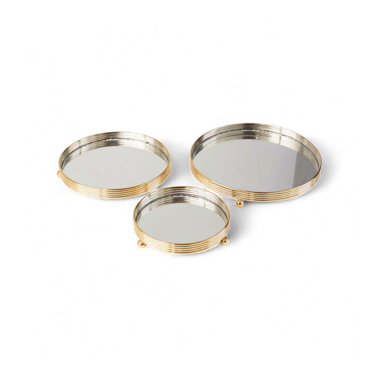 The Venus 3 Piece Cake Storage Set Gold