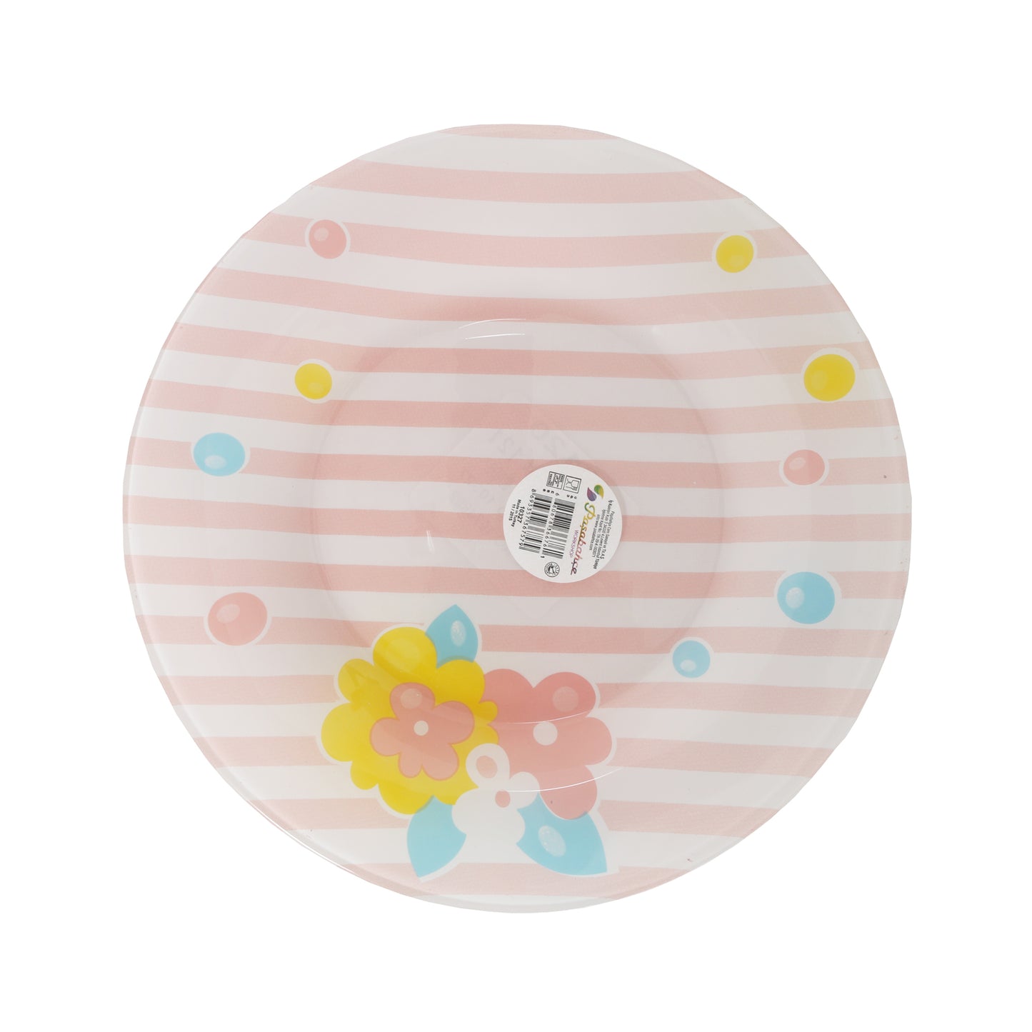 Kitchen Life Side Plate Pink & White
