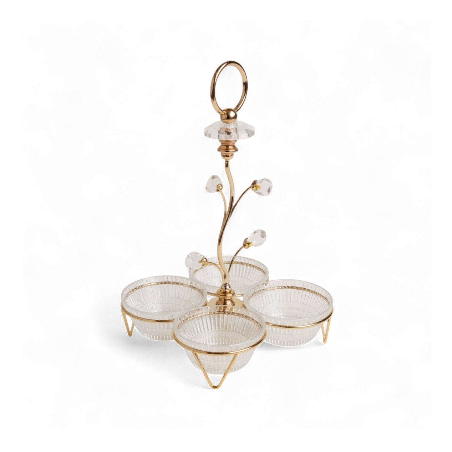 The Venice 4 Piece Snack Bowl Set Gold