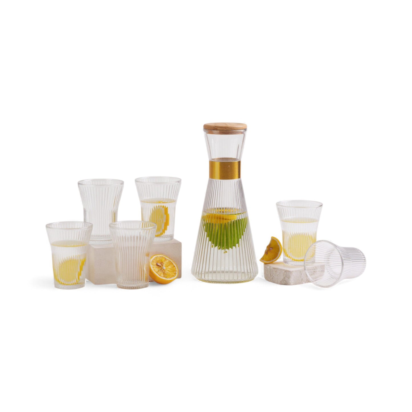 Kitchen Life 7 Piece Water Set Clear