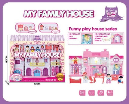 My Family House Villa Play Set with Light & Sound Pink