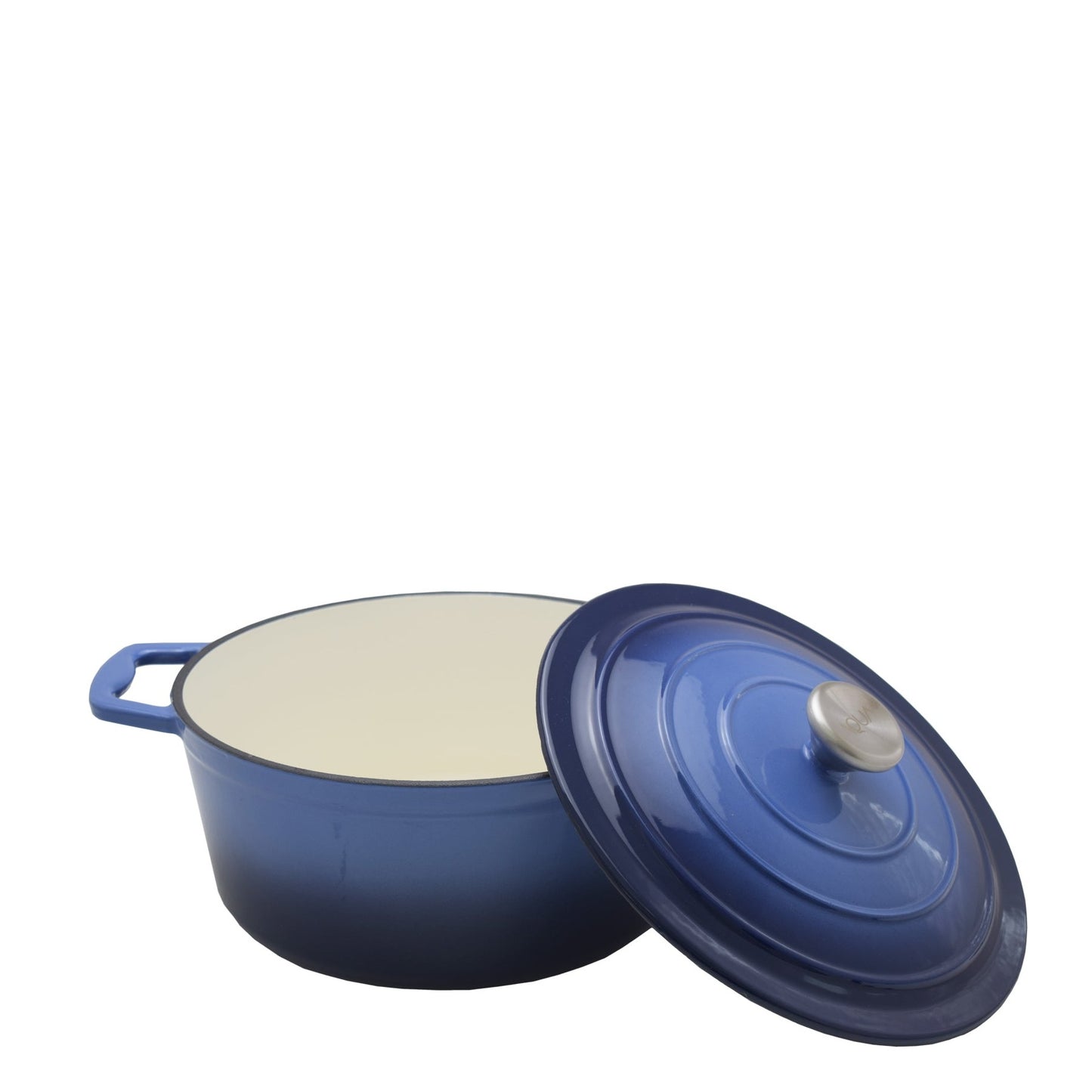 Aqua Enamel Cast Iron Casserole 4,8Litre - Blue