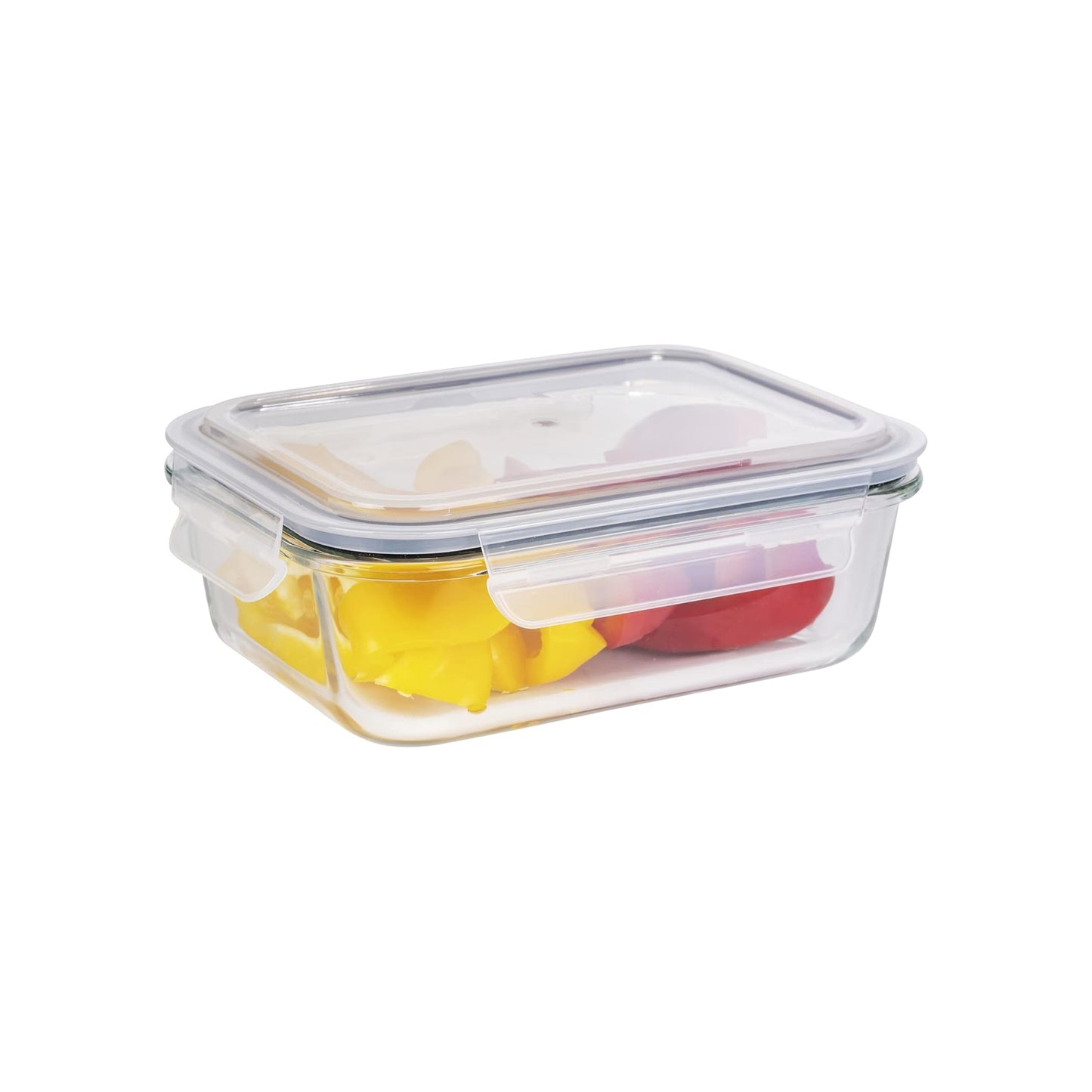Aqua 640ml Glass Food Storage Container Clear