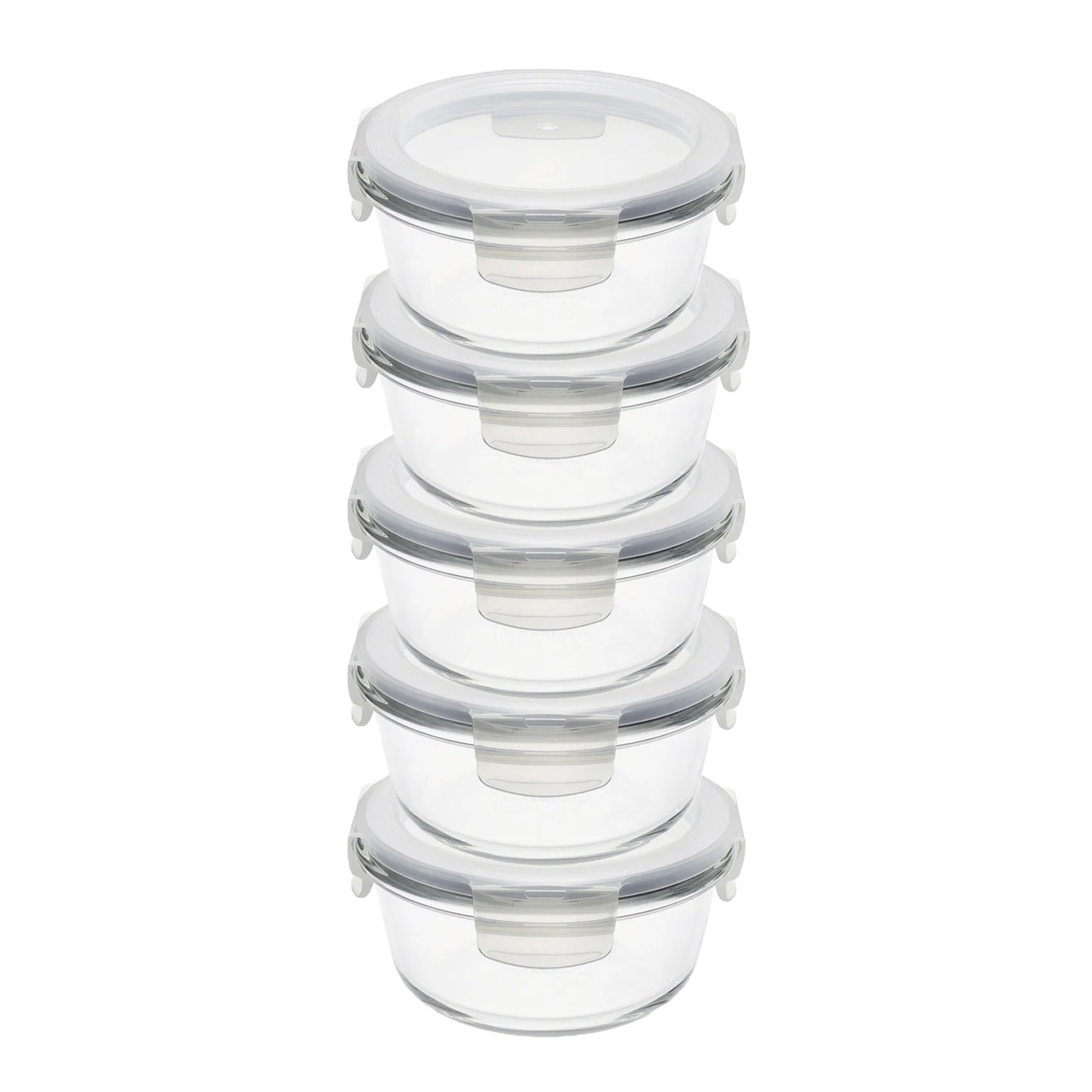 Aqua 5 Piece 950ml Glass Food Storage Container Set Clear