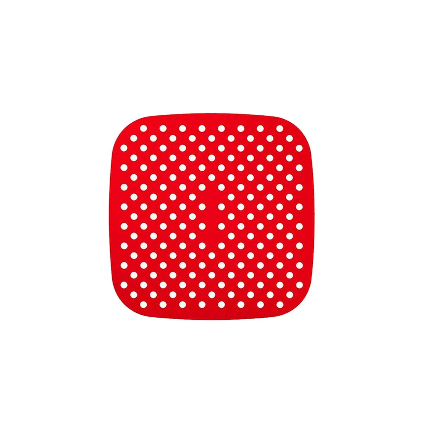Aqua Silicone Air Fry Liner Mats Square Red 21.5cm
