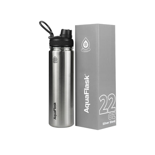 Aquaflask 650ml Flask Silver Steel