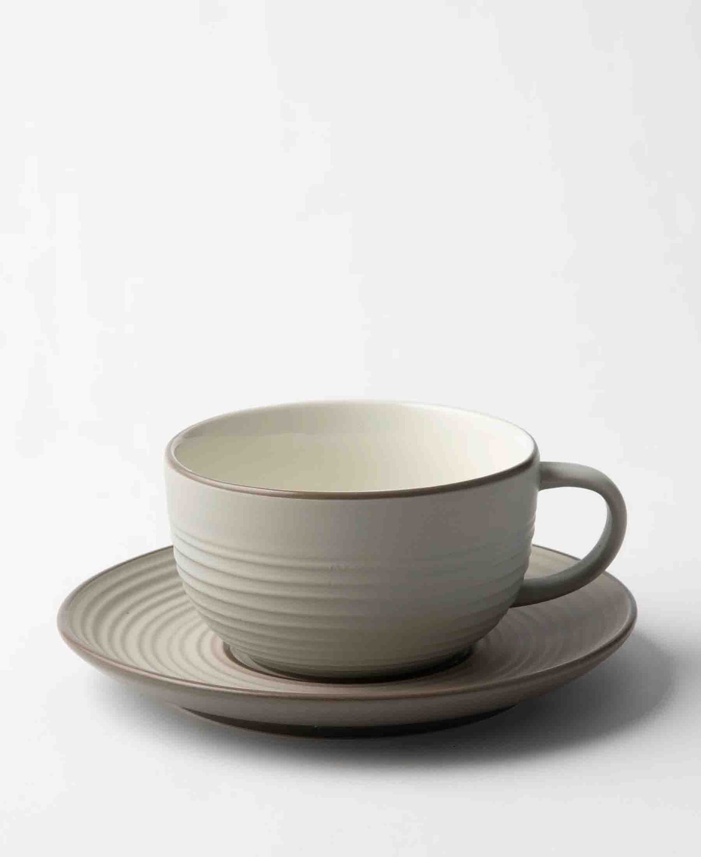 Hotel Collection Cup & Saucer - Grey 2 Tone