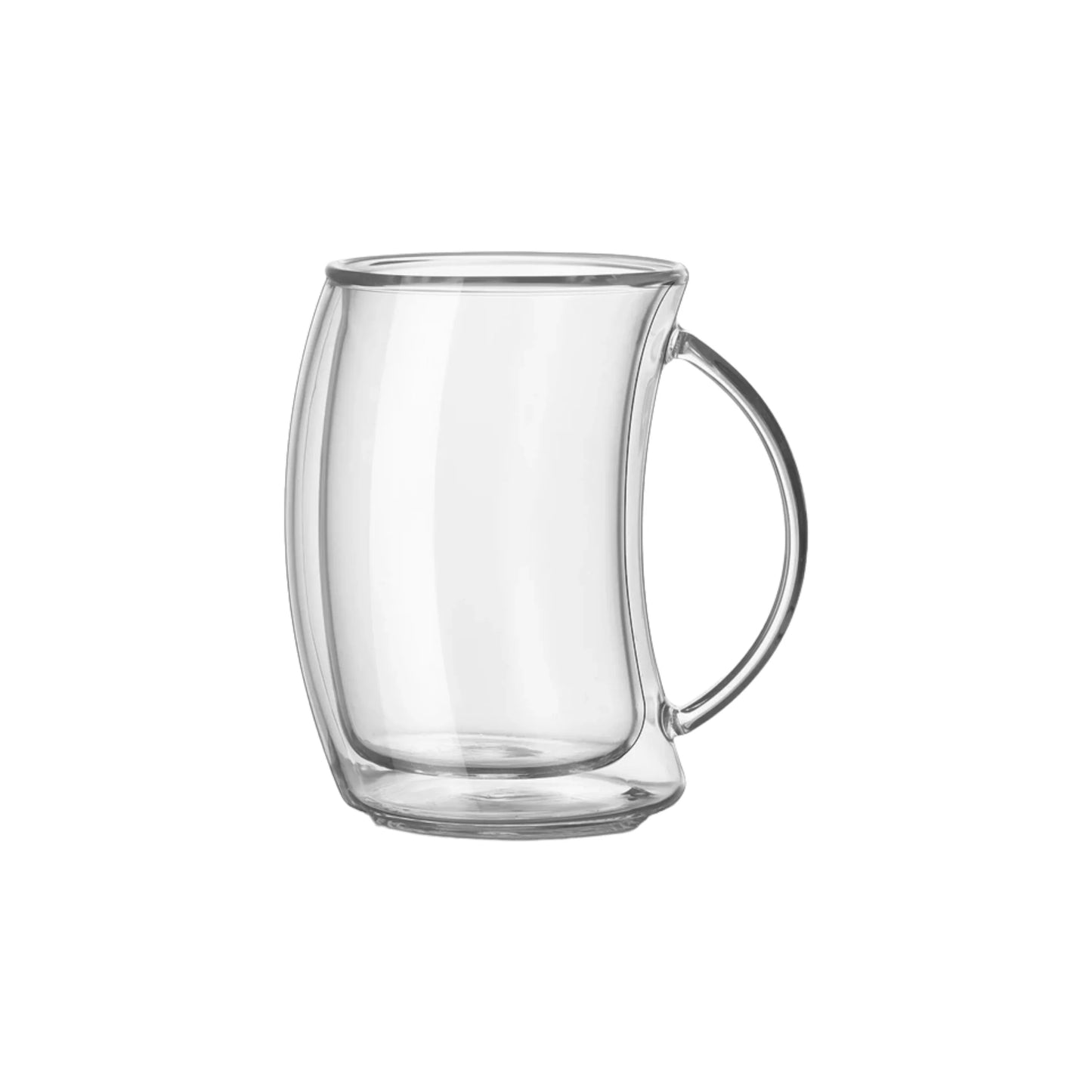 Barista Double Wall Curve Café Latte Coffee Mug 250ml 2pc