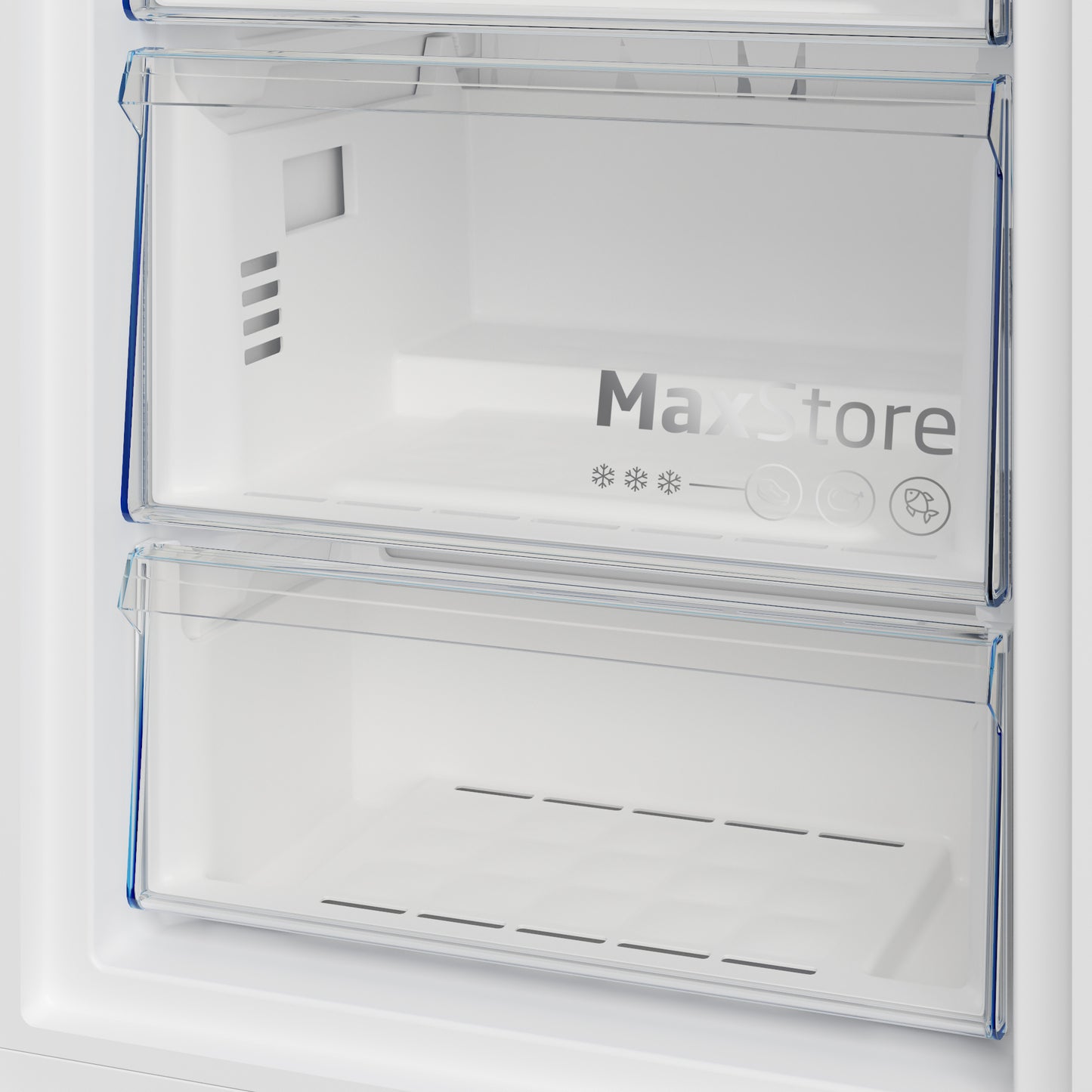 Beko 286L 60cm Upright Freezer Pearl Steel