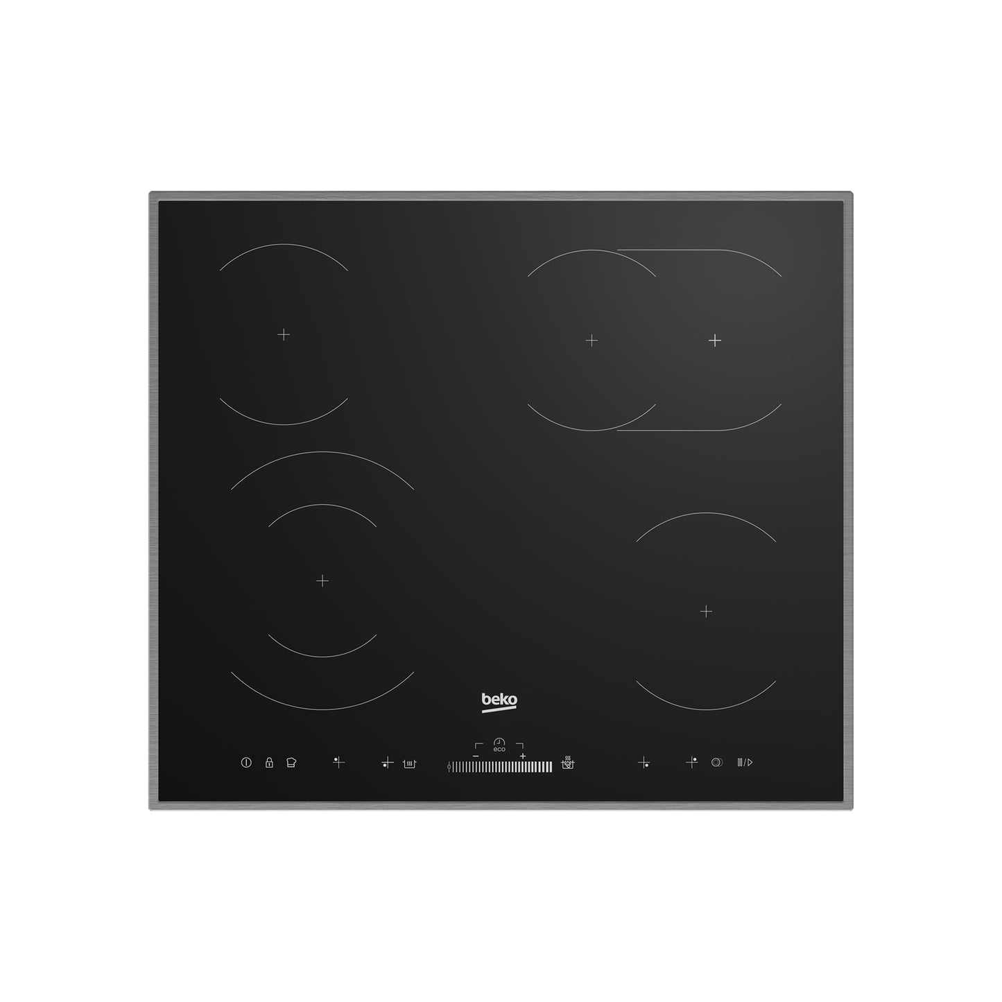 Beko 60cm Vitroceramic Hob with Dual & Flexi Zones Black