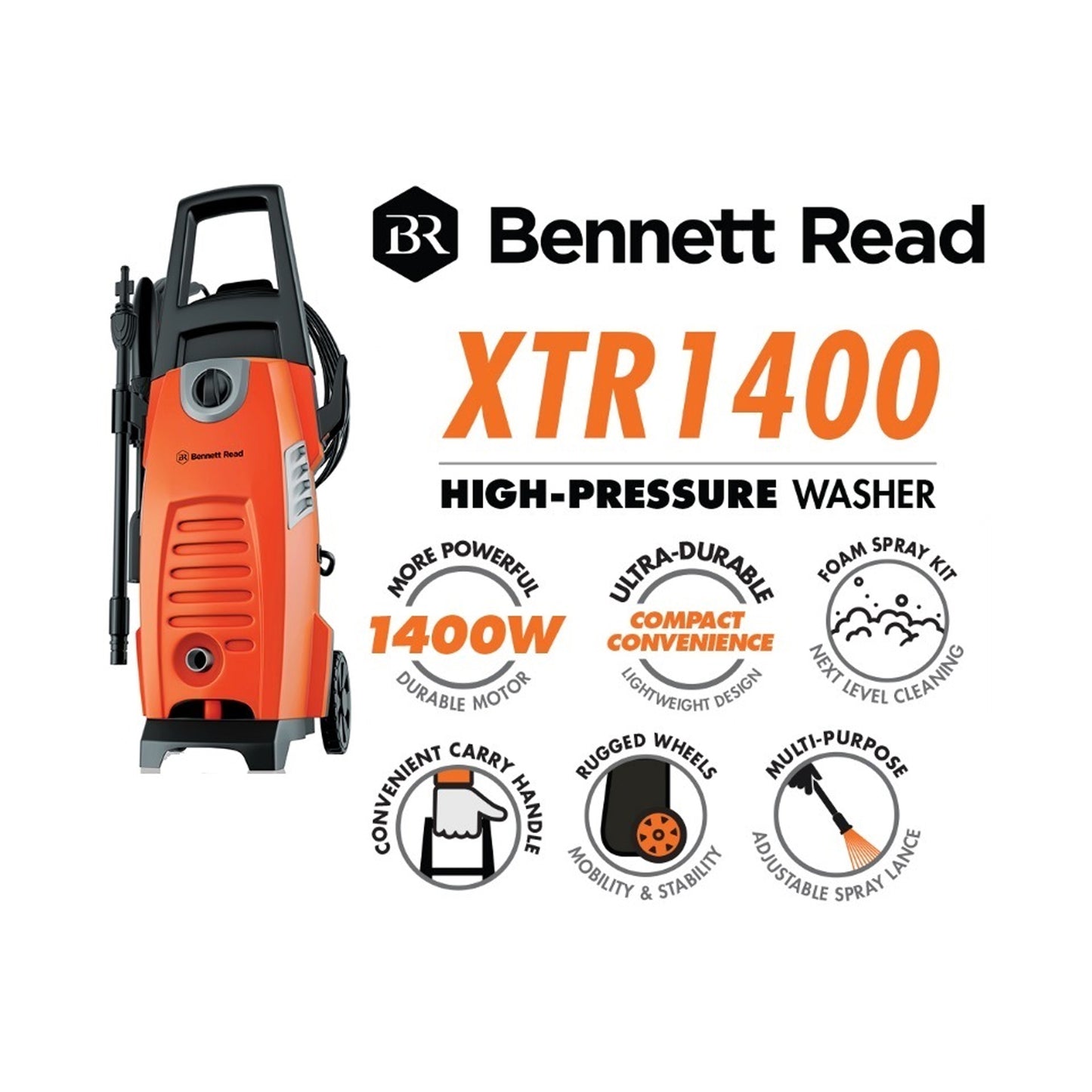 Bennett Read XTR1400 Pressure Washer Orange