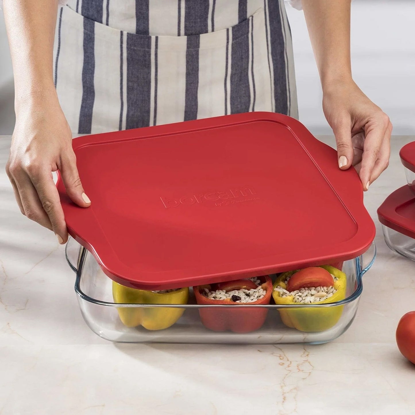 Borcam 1.95Lt Square Casserole Clear