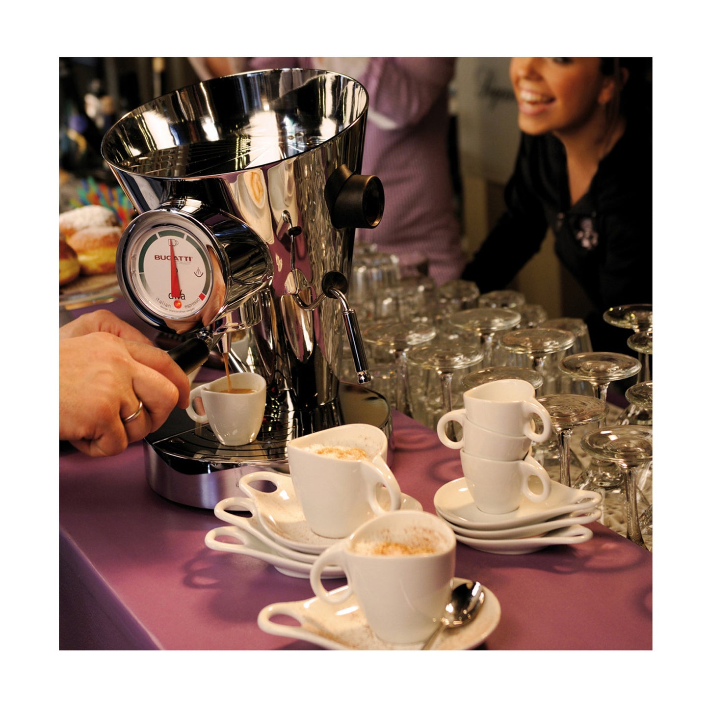 Bugatti Diva Espresso Coffee Machine Steel