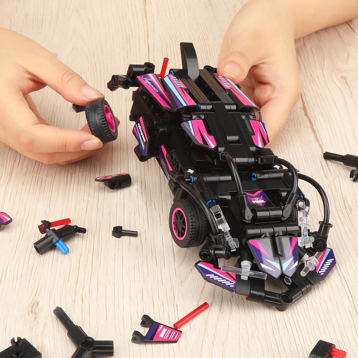 RC 323 Piece Car Building Block Set Multicoloured