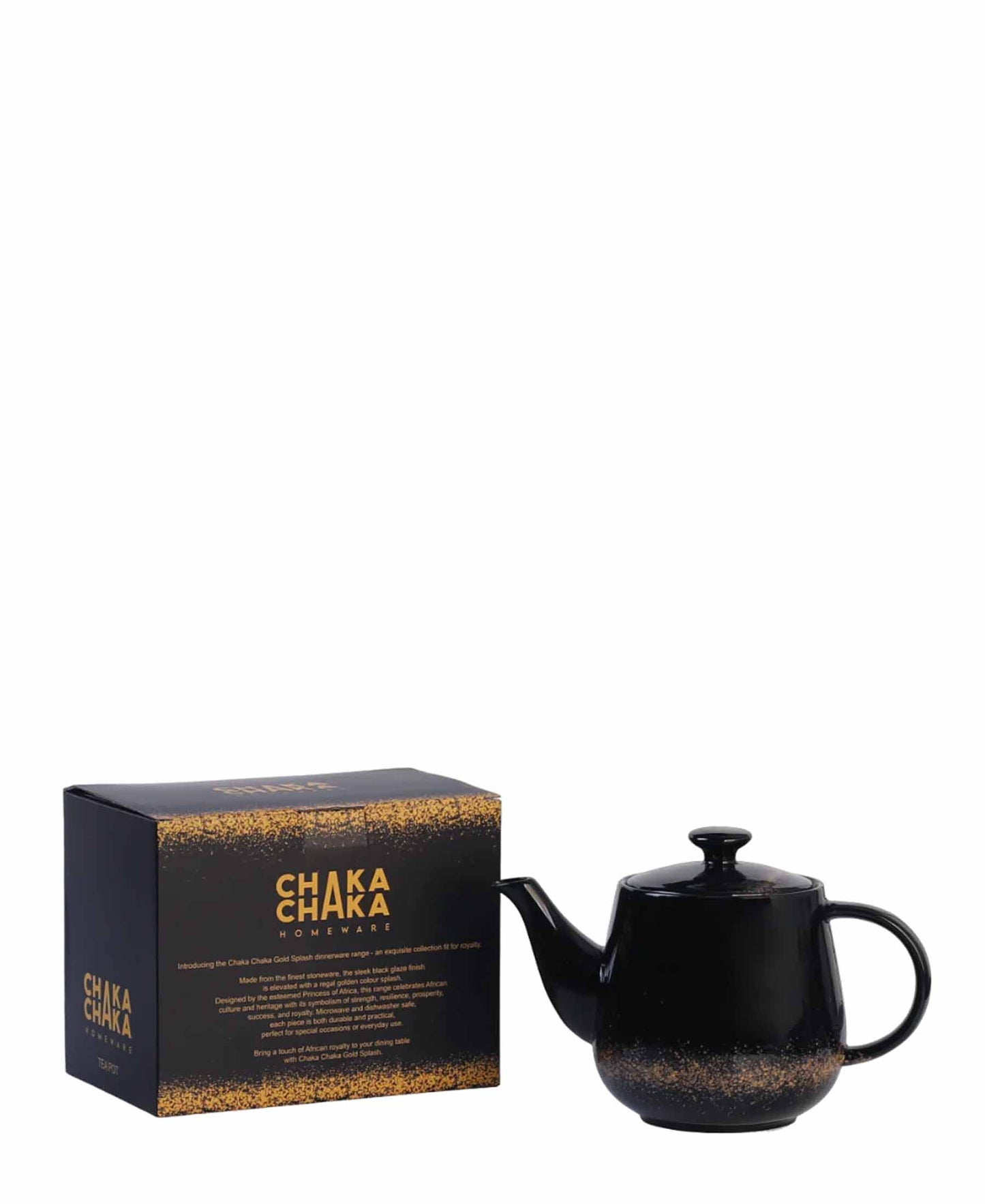 Chaka Chaka Homeware 1000ml Teapot - Gold Splash