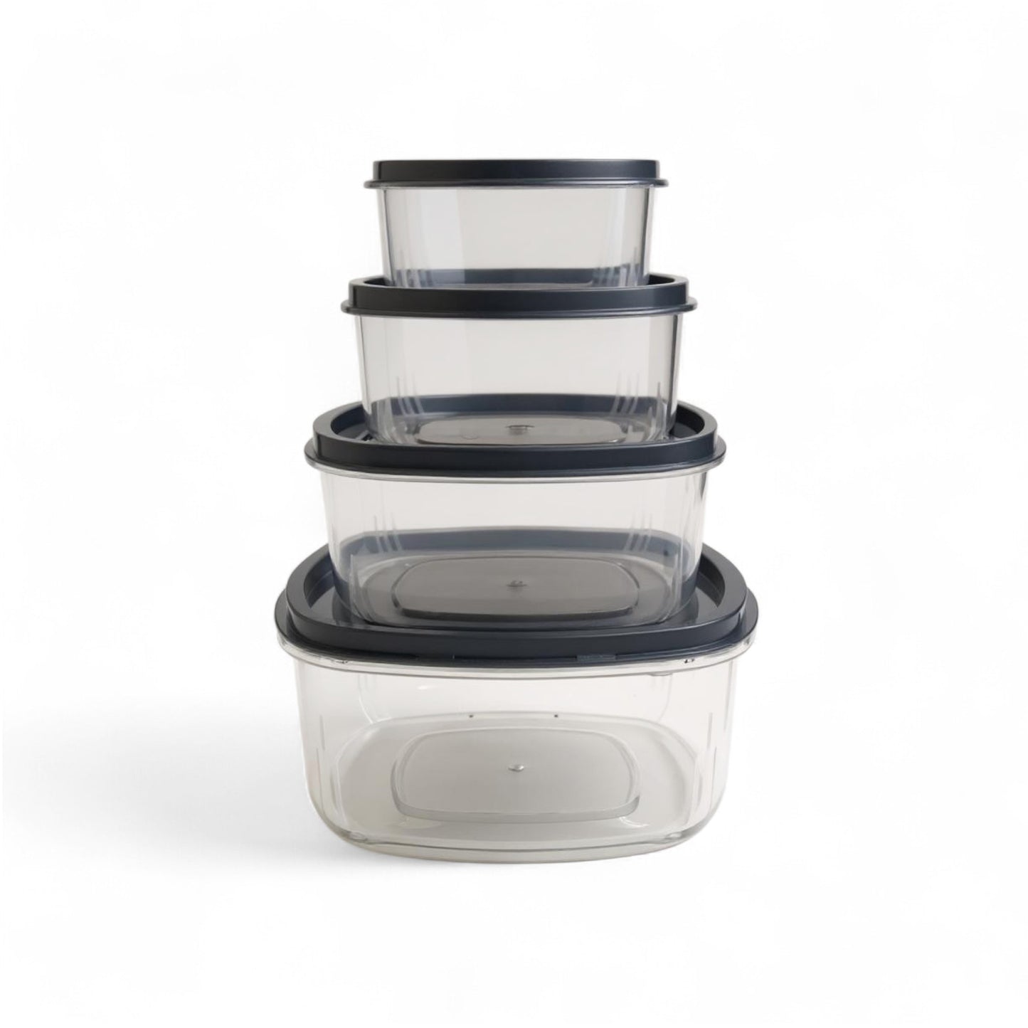CH 4 Piece Rainbow Square Container Set Clear