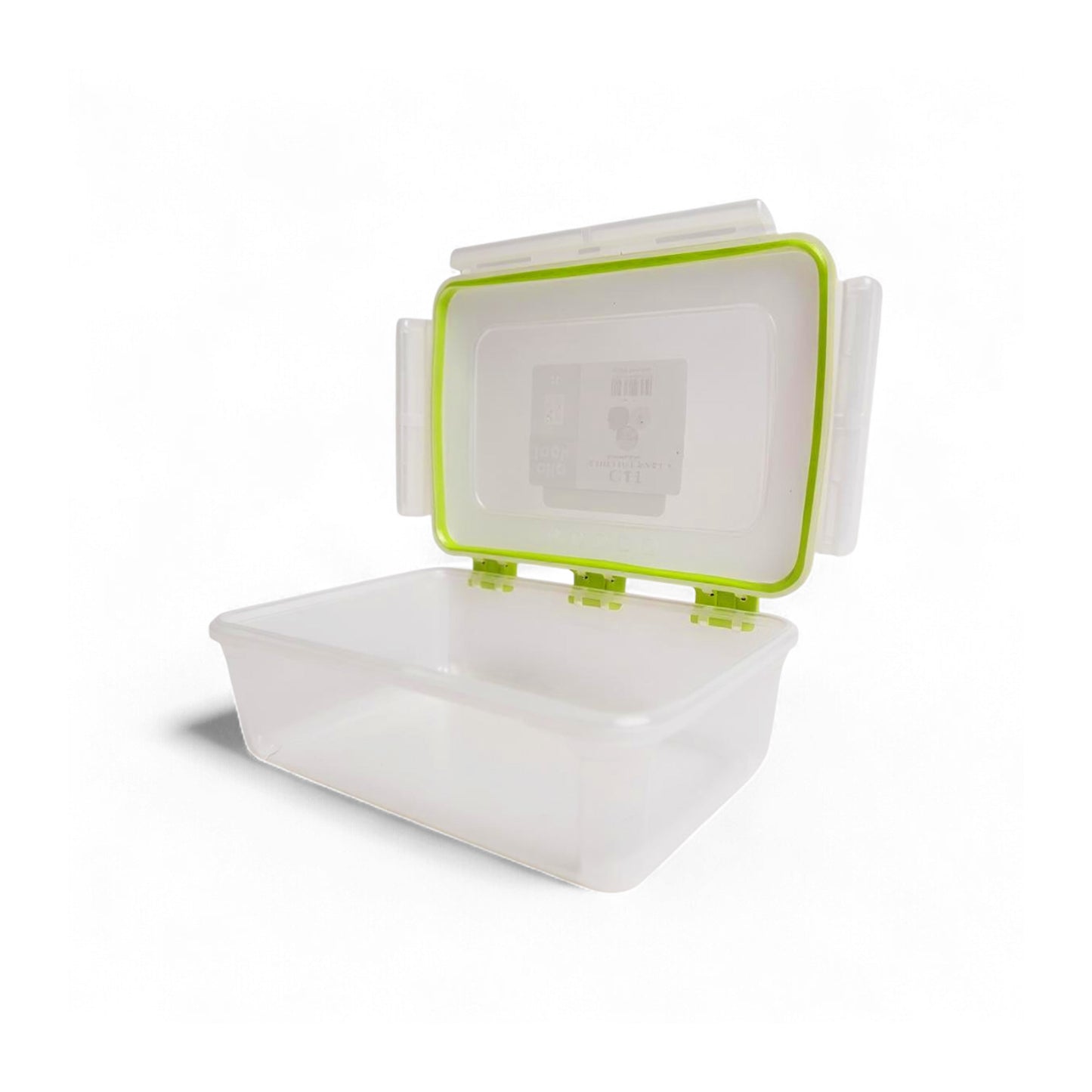 CH Wilko 2Lt Clip Lock Rectangular Container Green
