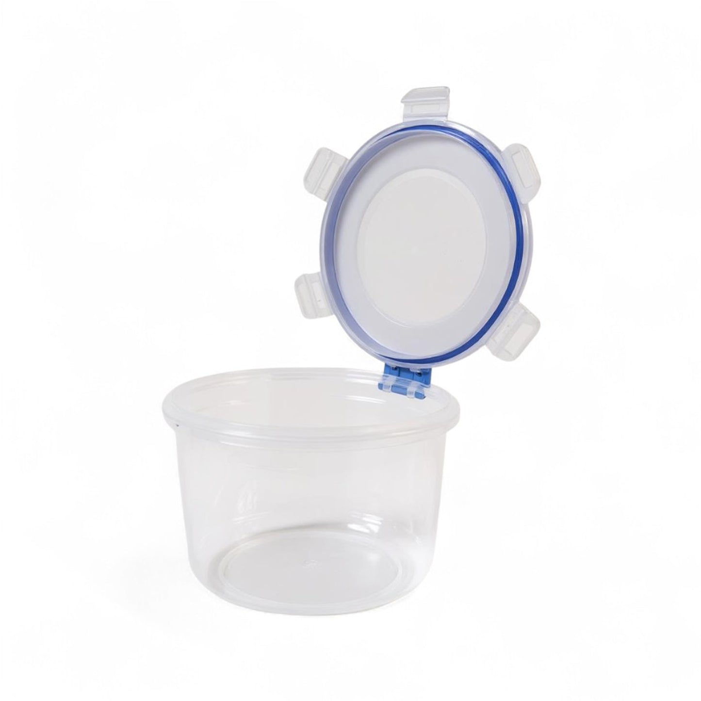 CH Wilko 1100ml Clip Lock Lunch Plus Container Clear & Blue