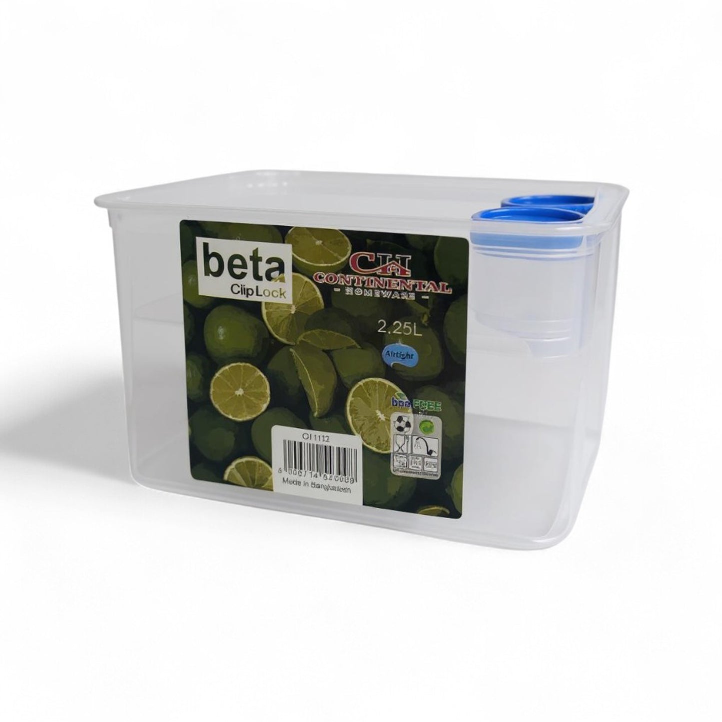 CH 2250ml Click N Lock Lunch Plus Container Clear