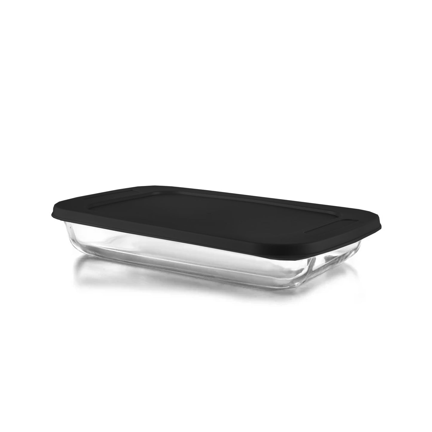 CH 3Lt Rectangular Glass Casserole Black