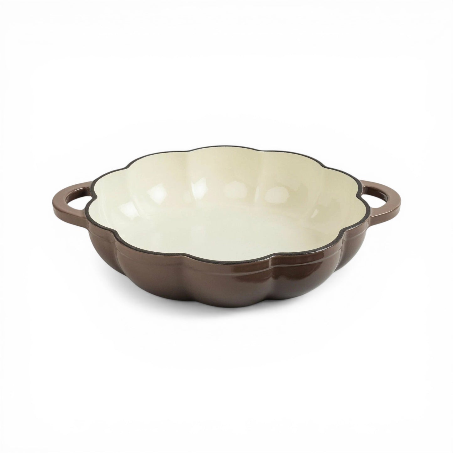 CH 26cm Cast Iron Pumpkin Pot Brown