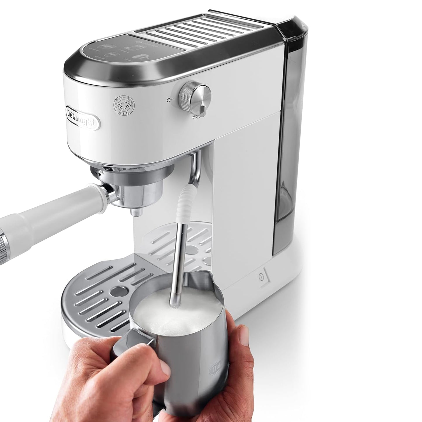 Delonghi Dedica Duo Coffee Machine with Pump, Espresso & Cold Brew Silver
