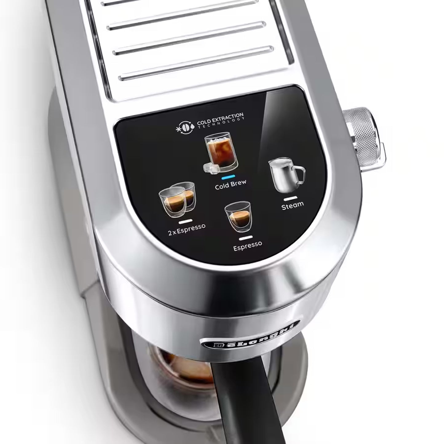 Delonghi Dedica Duo Manual Coffee Maker Silver Hot and Cold brew